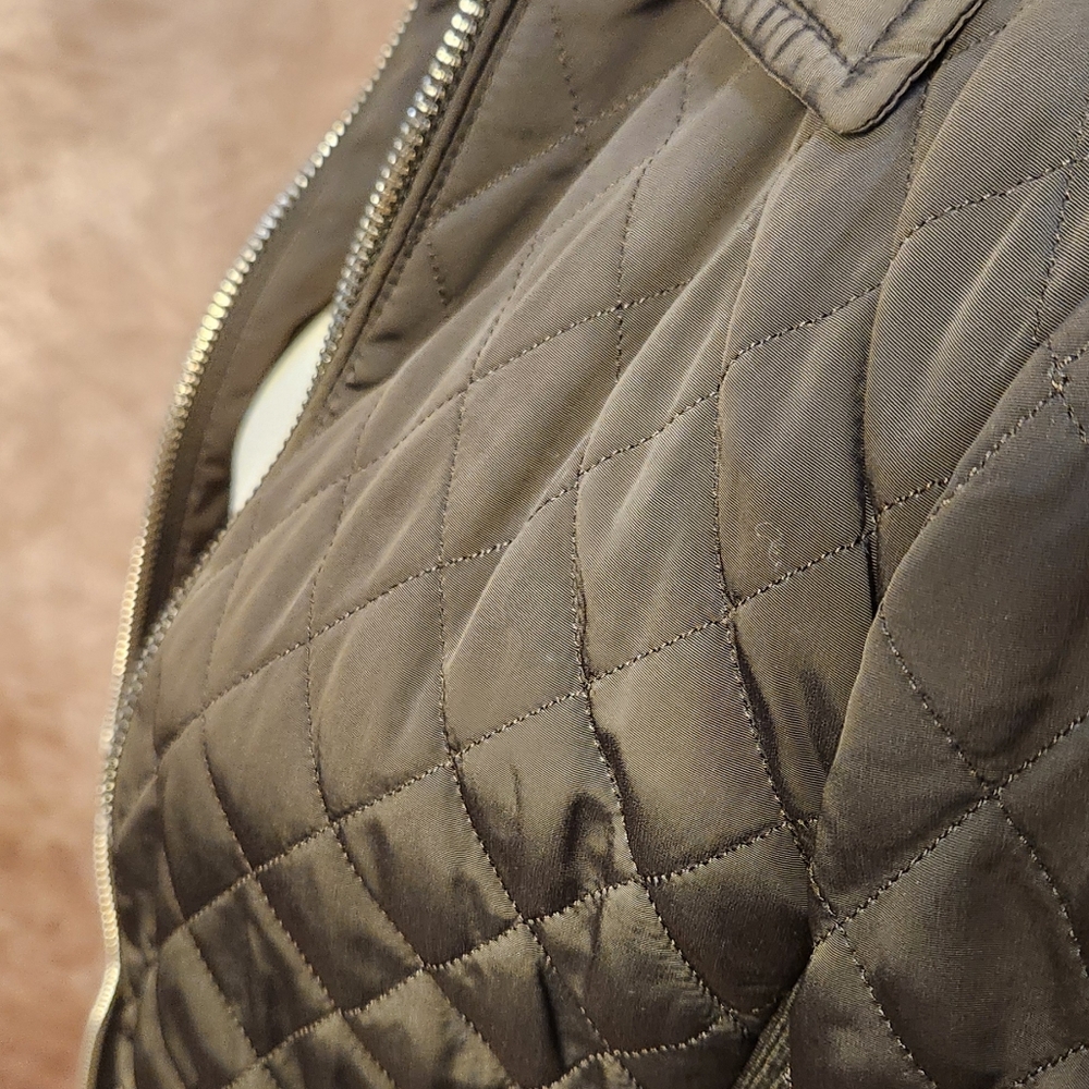 Massimo Dutti Quilted Jacket – Brown/Dark Olive – Size S - Picture 2 of 13